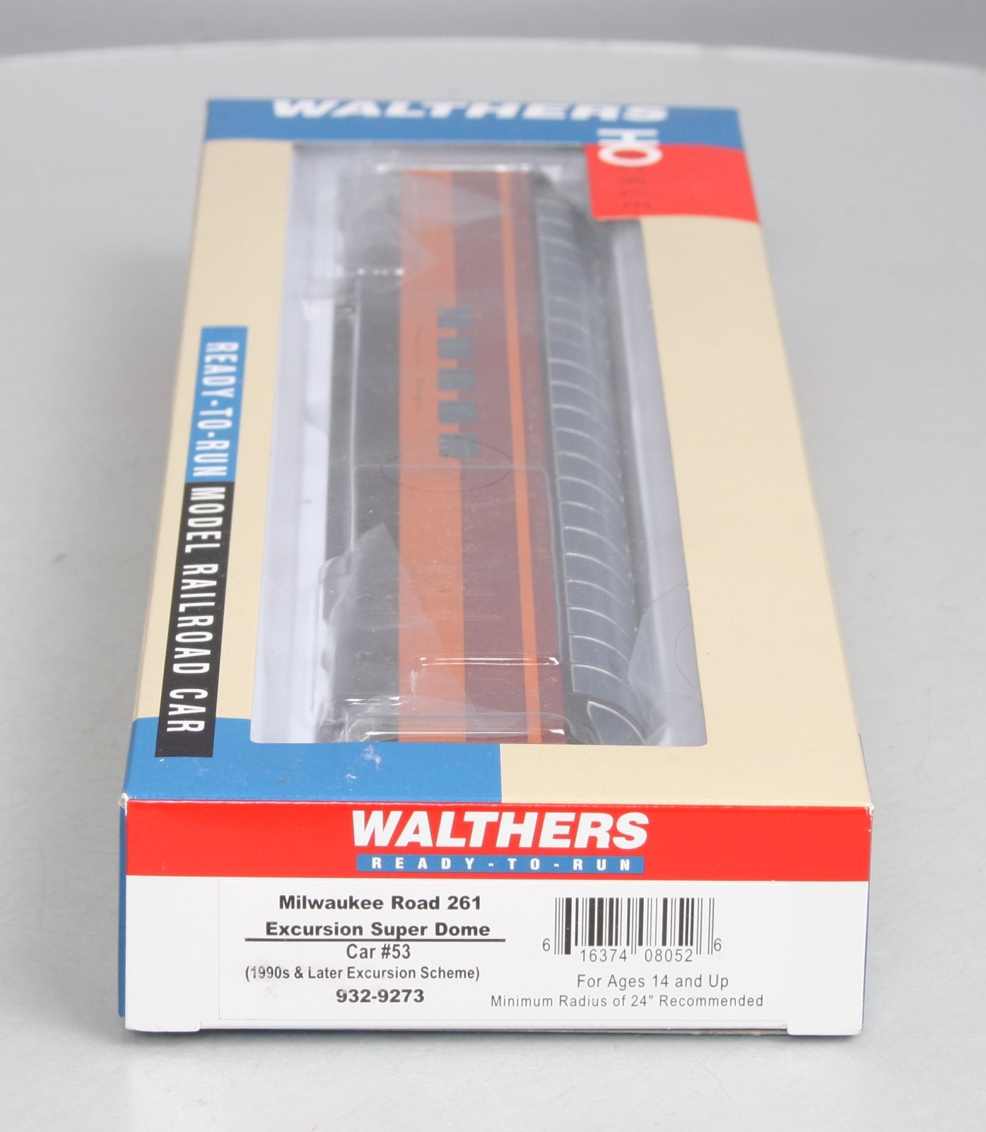 Walthers 932-9273 HO Milwaukee Road 261 Excursion Super Dome Pass Car #53 LN/Box
