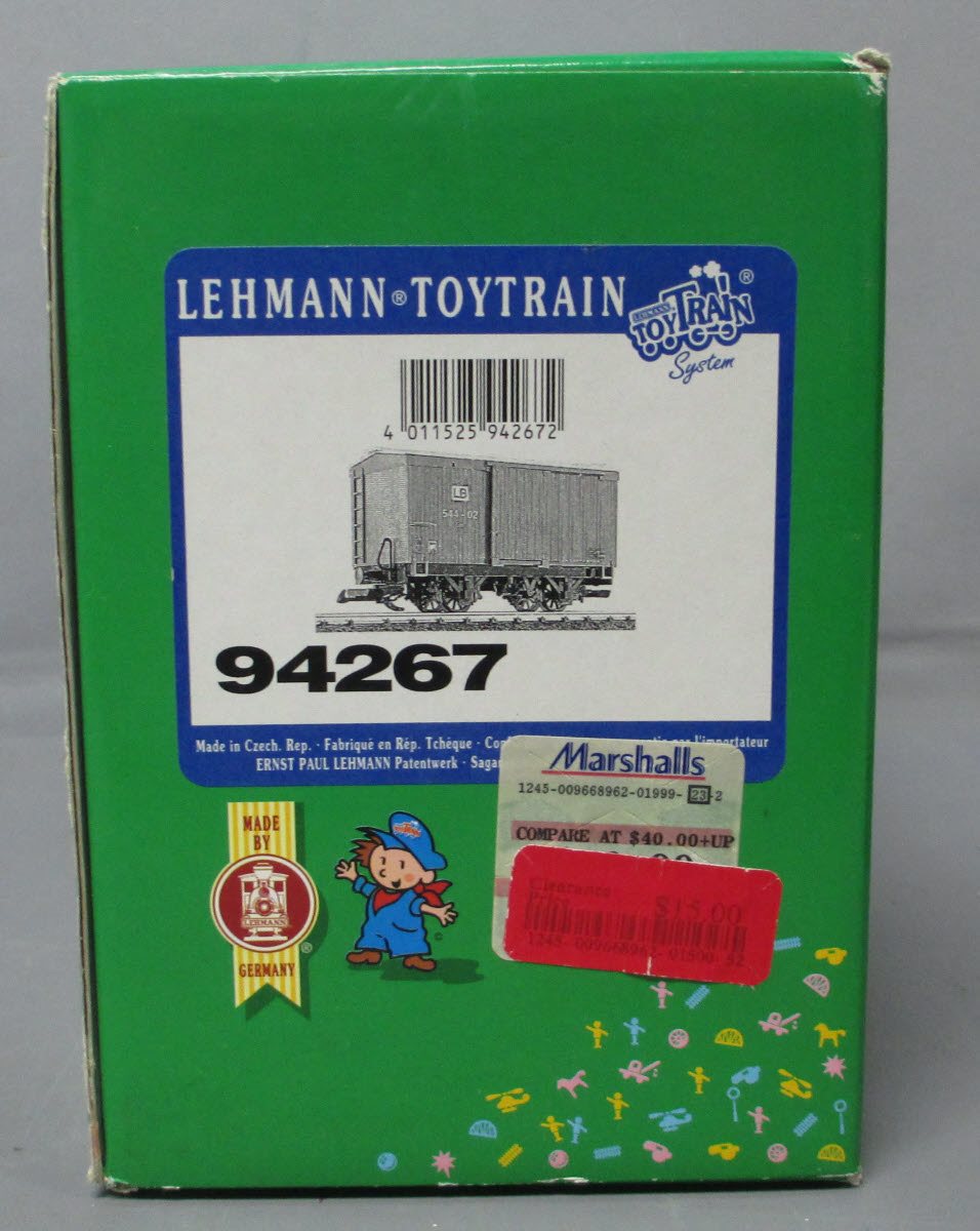 LGB 94267 G Scale LB Green Boxcar #544-02 (Metal Wheels) LN/Box