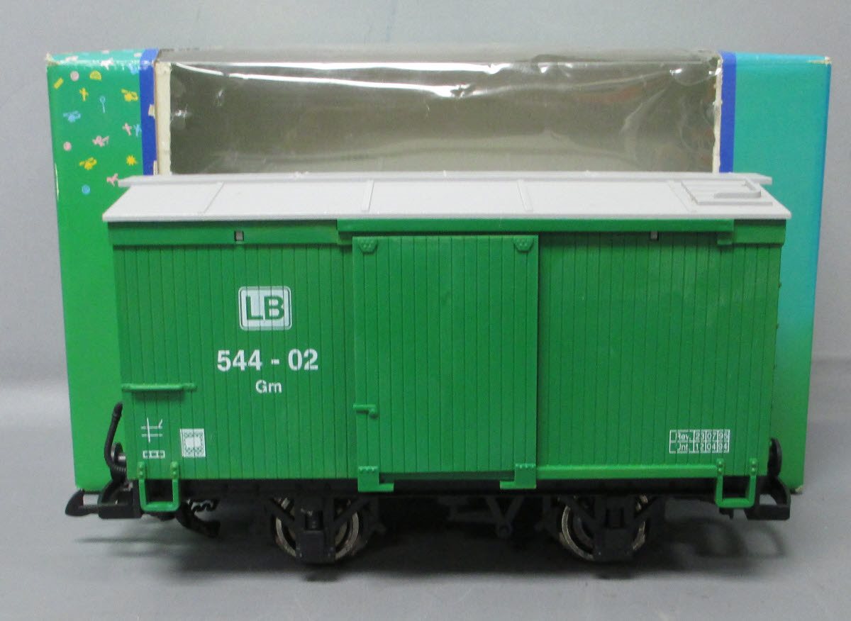 LGB 94267 G Scale LB Green Boxcar #544-02 (Metal Wheels) LN/Box