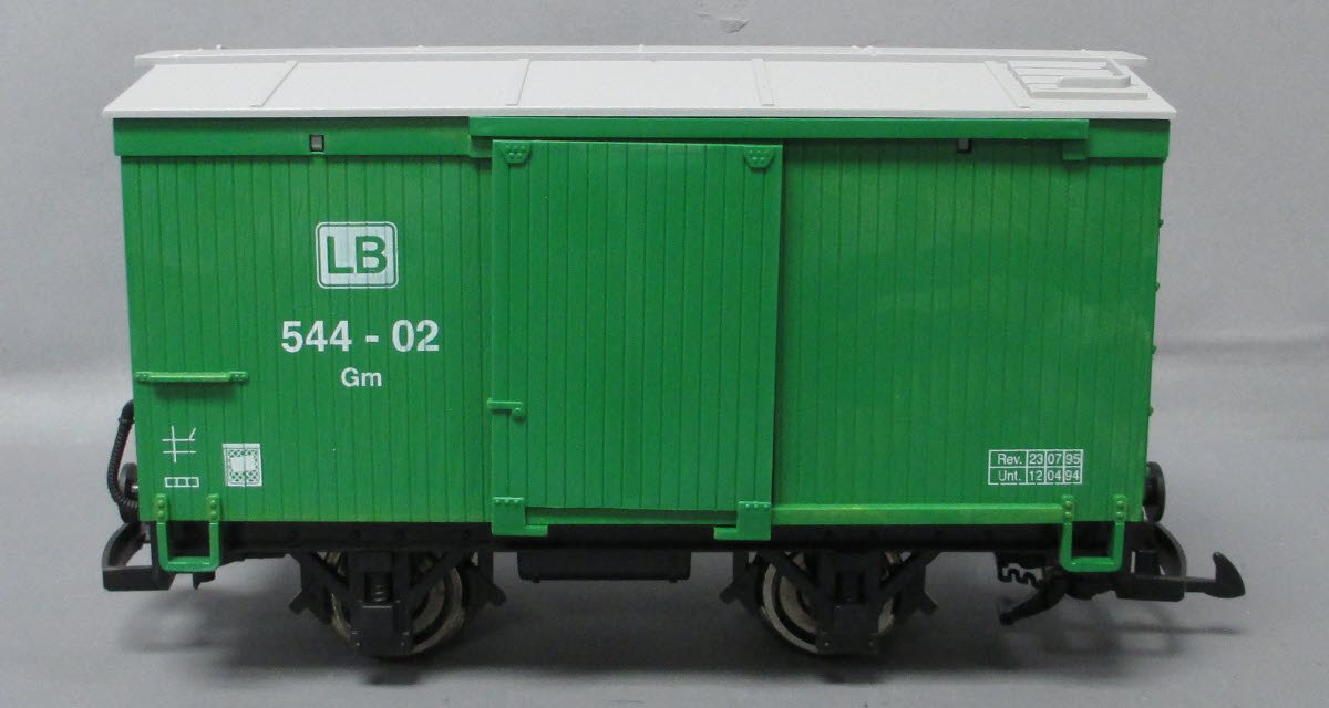 LGB 94267 G Scale LB Green Boxcar #544-02 (Metal Wheels) LN/Box