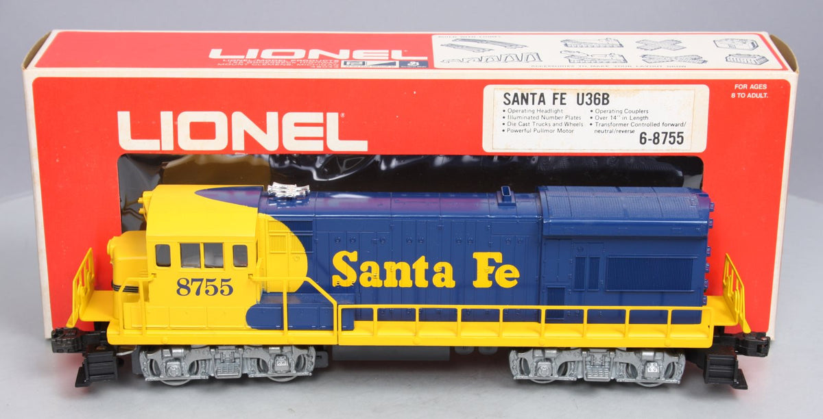 Lionel 6-8755 O Santa Fe U36B Diesel Locomotive LN/Box