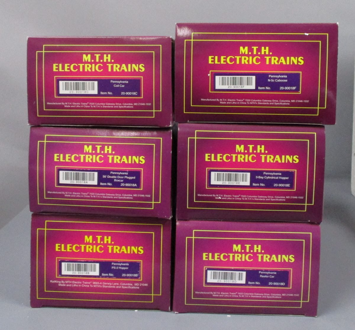 MTH 20-90018 O Pennsylvania Premier Freight Car Set (Set of 6) LN/Box