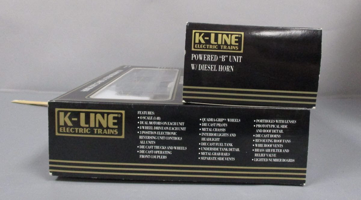 K-Line K2515IC O Gauge Chesapeake & Ohio F7 ABA Powered Diesel Set #8012/8013 LN/Box