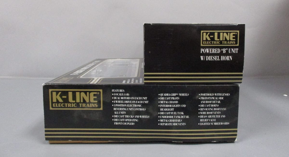 K-Line K2515IC O Gauge Chesapeake & Ohio F7 ABA Powered Diesel Set #8012/8013 NIB