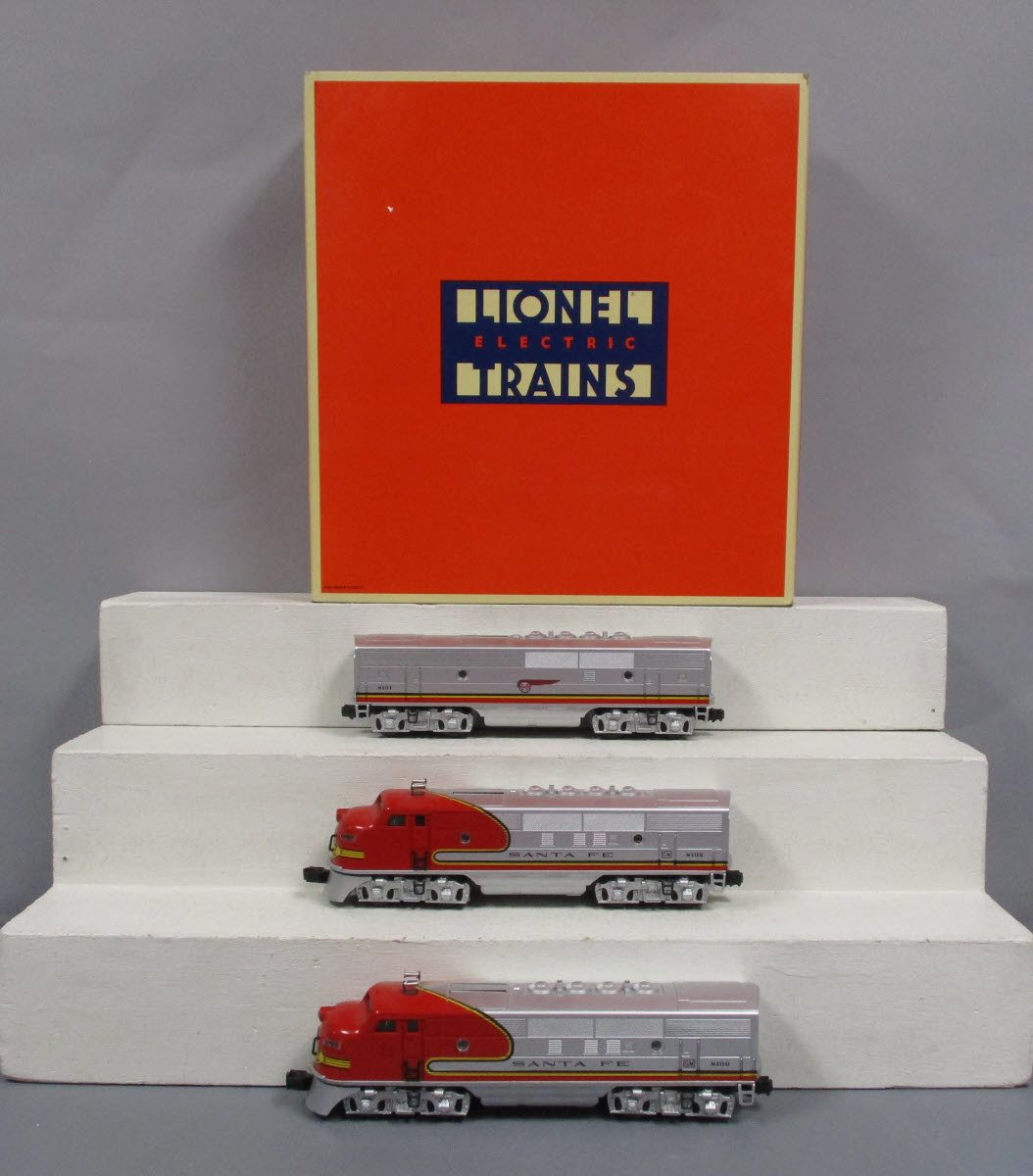 Lionel 6-11711 O Gauge Santa Fe F-3 ABA Diesel Locomotive Set #8100 with RS EX/Box