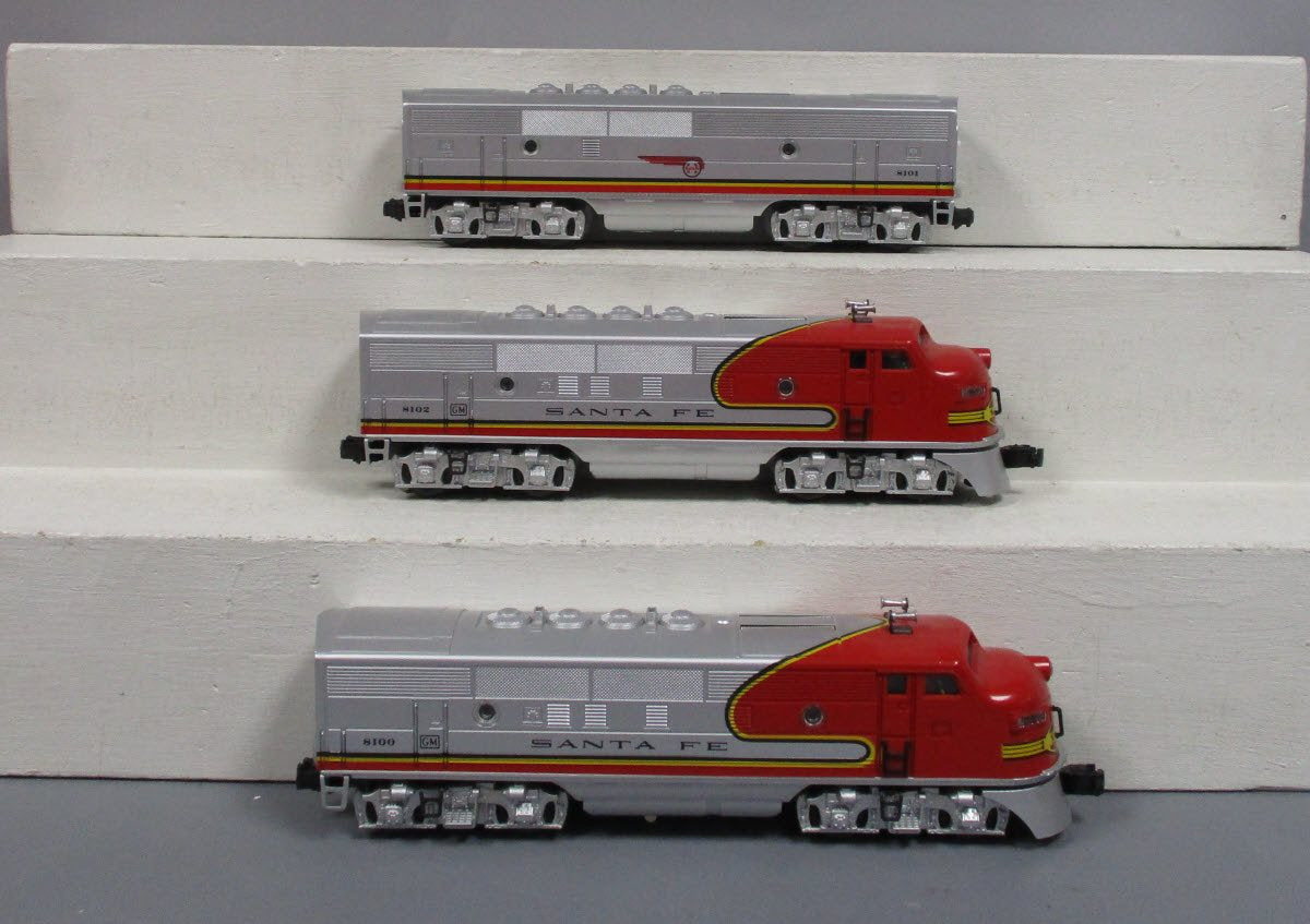 Lionel 6-11711 O Gauge Santa Fe F-3 ABA Diesel Locomotive Set #8100 with RS EX/Box