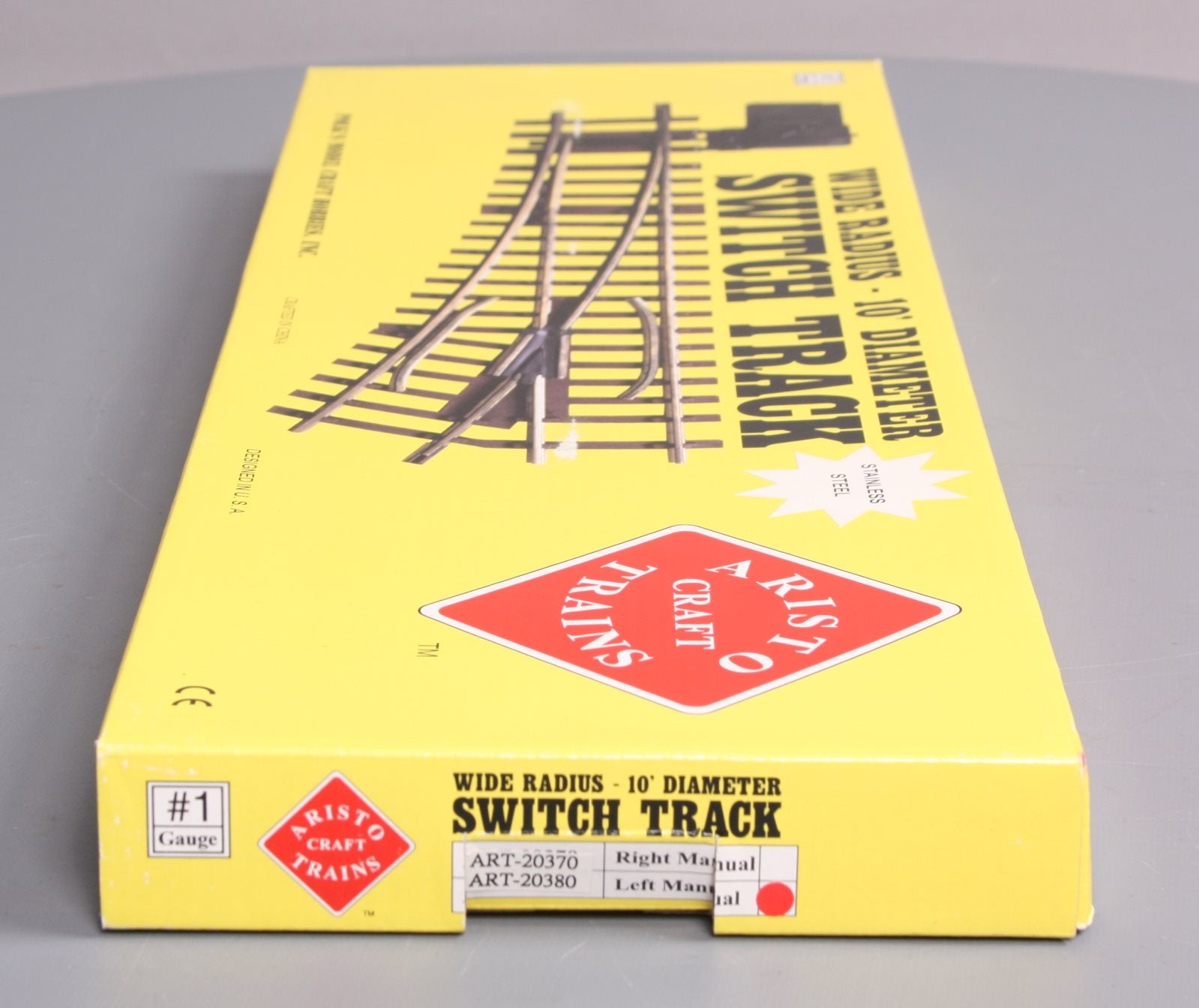 Aristo-Craft 20380 G Scale Stainless Steel Left Hand Manual Switch Turnout NIB