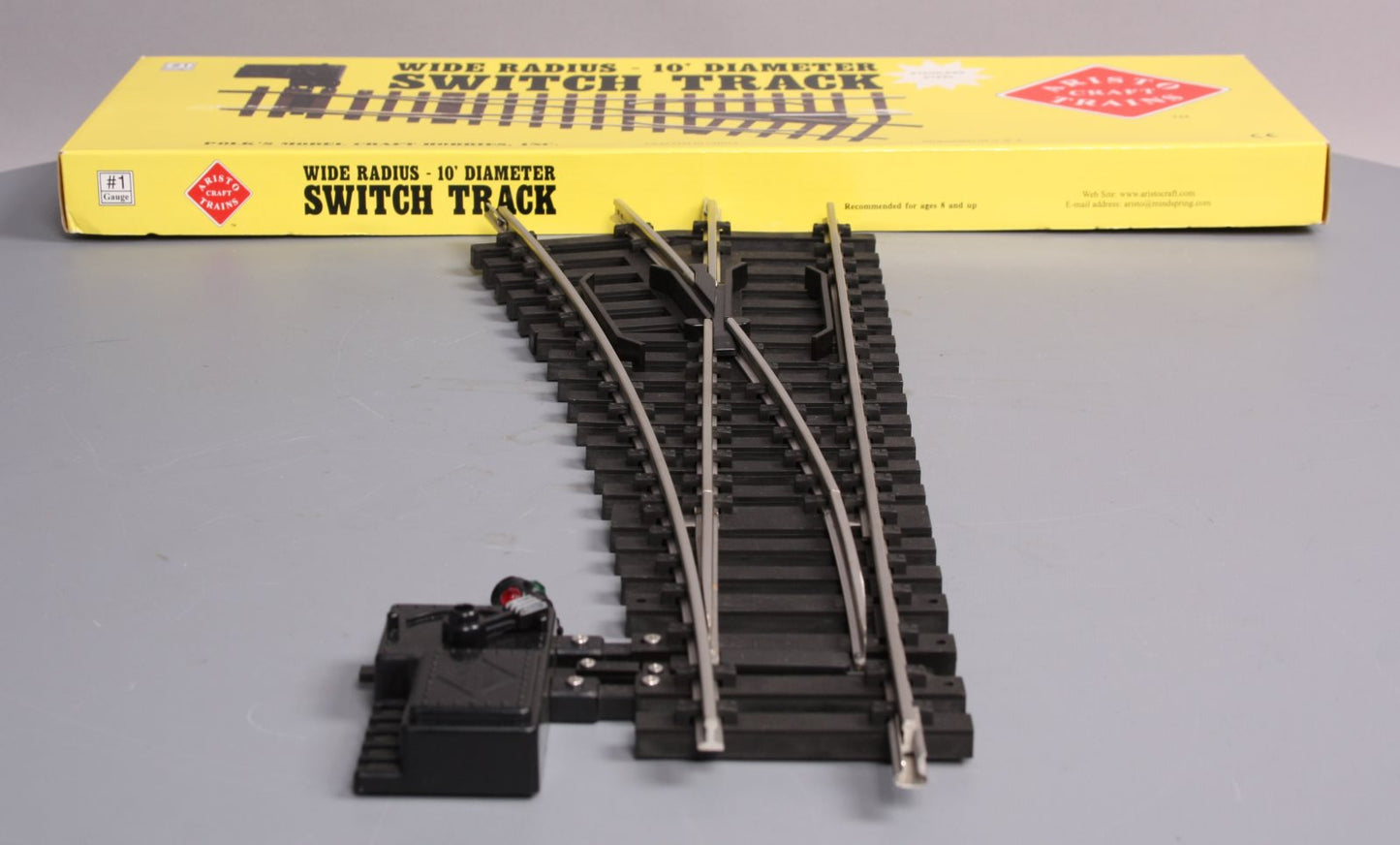 Aristo-Craft 20380 G Scale Stainless Steel Left Hand Manual Switch Turnout NIB