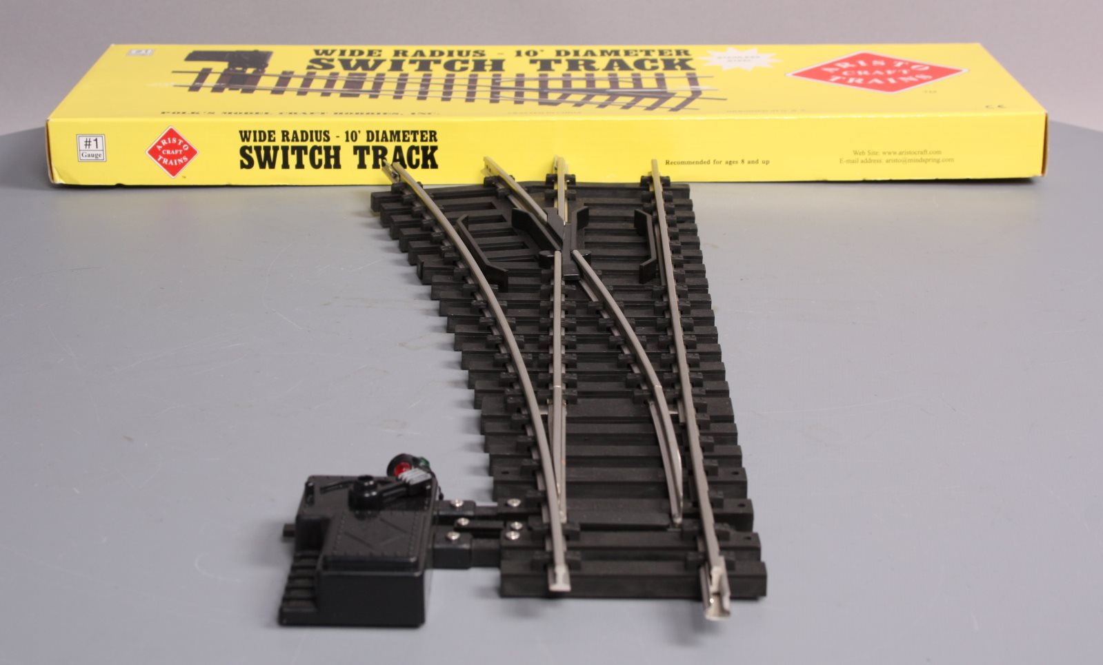 Aristo-Craft 20380 G Scale Stainless Steel Left Hand Manual Switch Turnout NIB