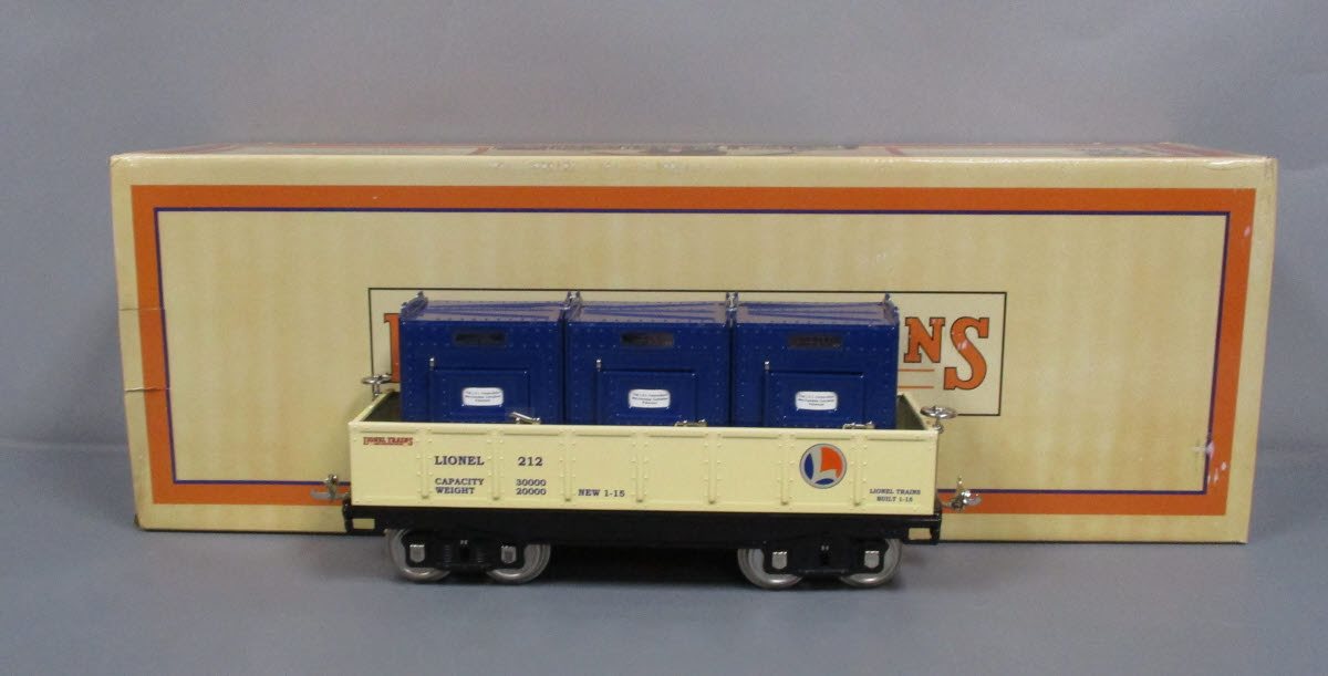 Lionel 11-30190 Standard Gauge Gondola Car with Containers #212 LN/Box