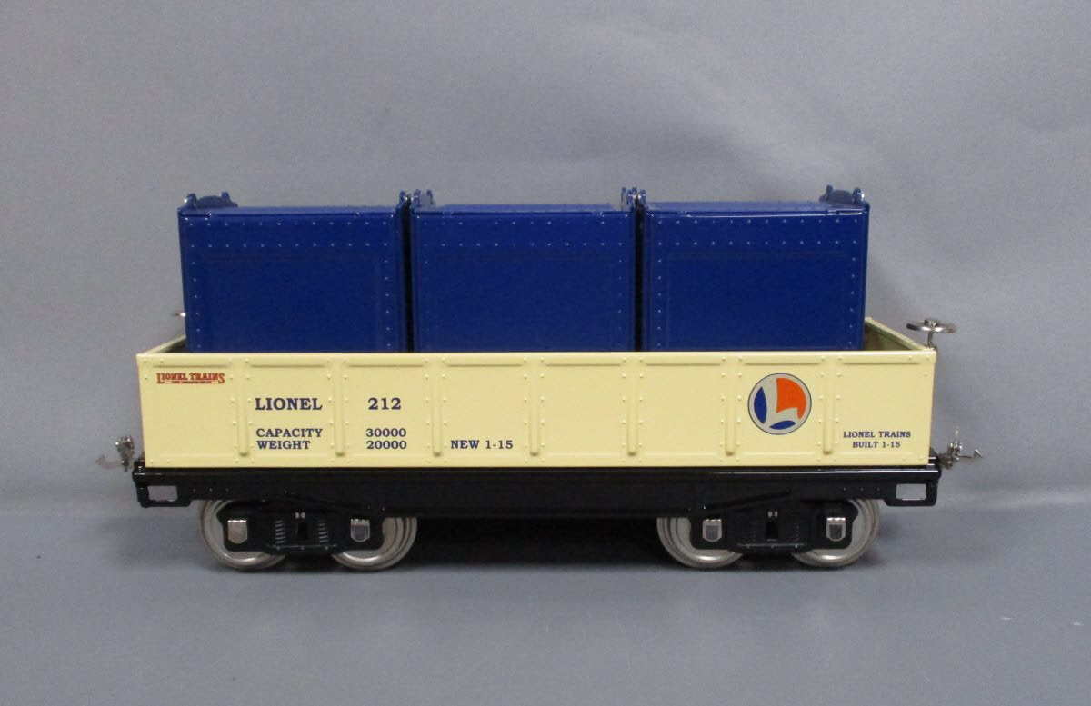 Lionel 11-30190 Standard Gauge Gondola Car with Containers #212 LN/Box