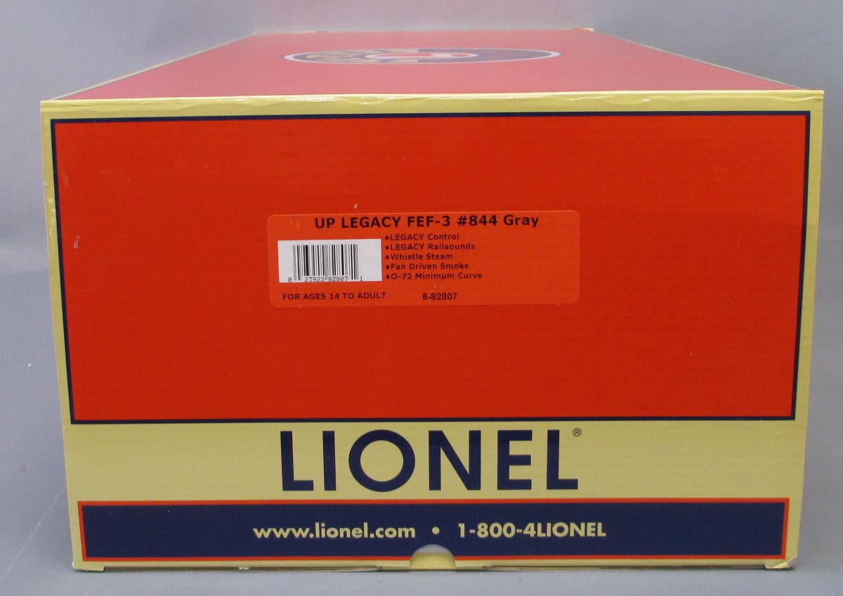 Lionel 6-82807 O Union Pacific FEF-3 "Greyhound" Steam Locomotive #844 LN/Box