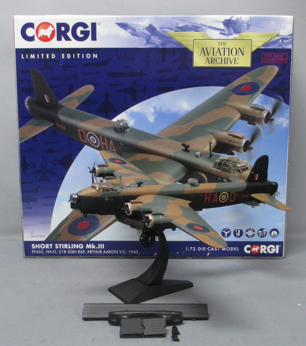 Corgi AA39503 Short Stirling B.Mk III Diecast Model
RAF No.218 Sqn, EF452, 1943
