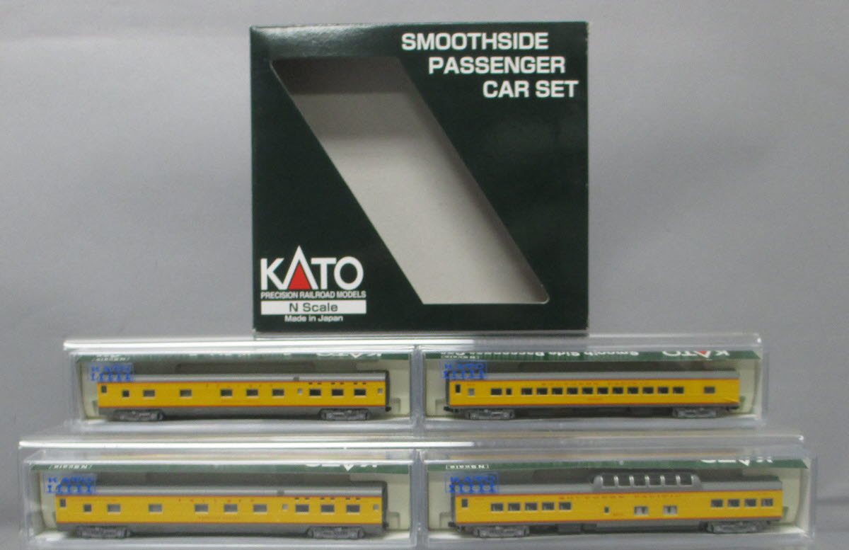 Kato 106-1201 N Scale Union Pacific Smoothside Passenger Cars Set C (Set of 4) LN/Box