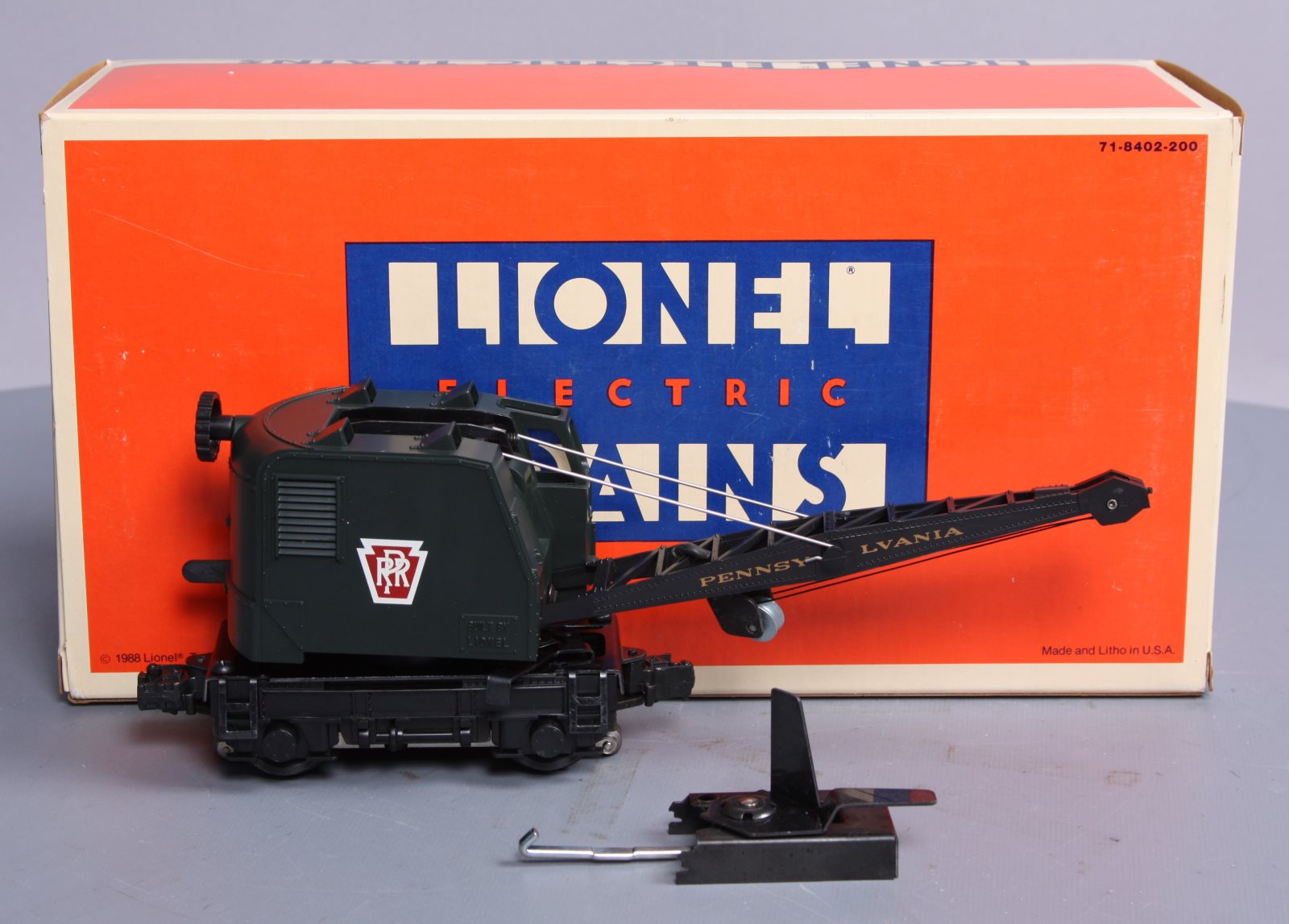 Lionel 6-18410 O Gauge Pennsylvania Operating Burro Crane LN/Box