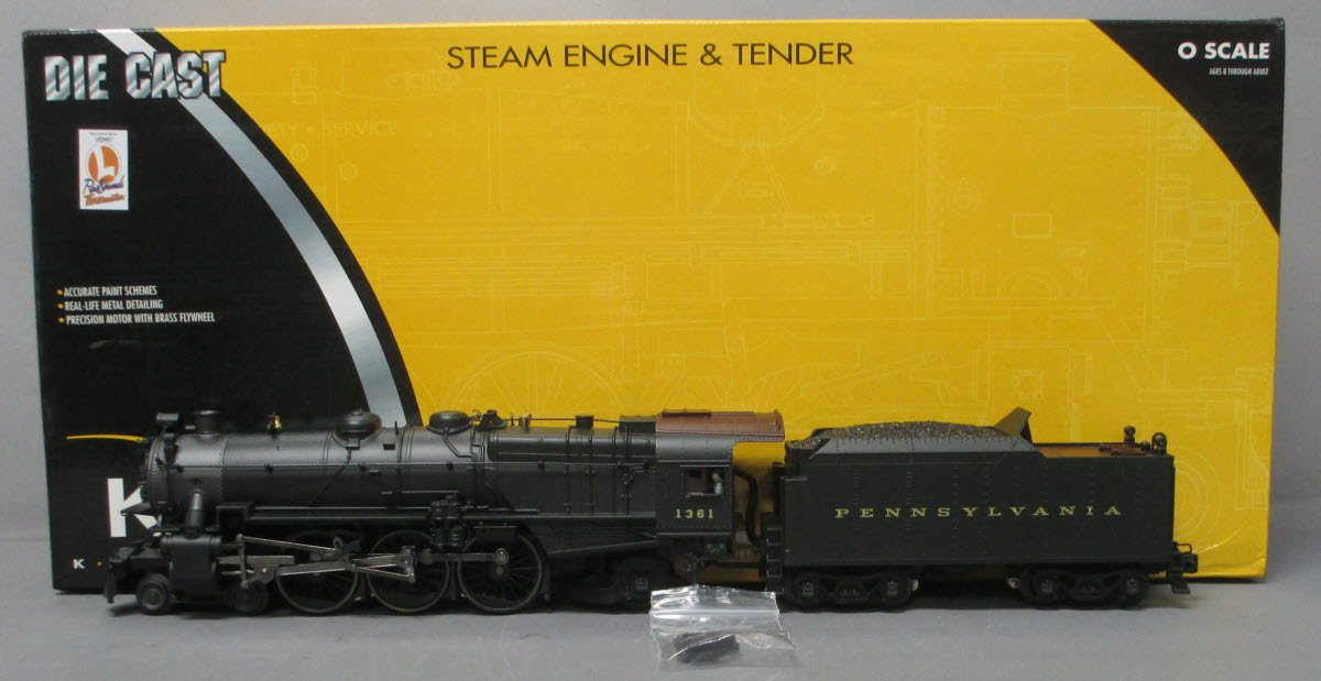 K-Line K3380-1361CC O PRR K4 Steam Locomotive & Tender #1361 with TMCC LN/Box