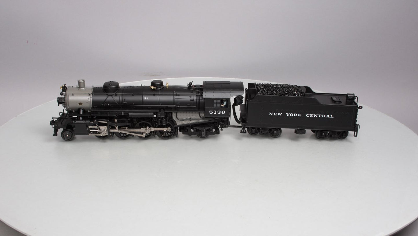 MTH 20-3051-1 O Gauge NYC Mikado Steam Engine & Tender w/PS2 #5136 LN/Box