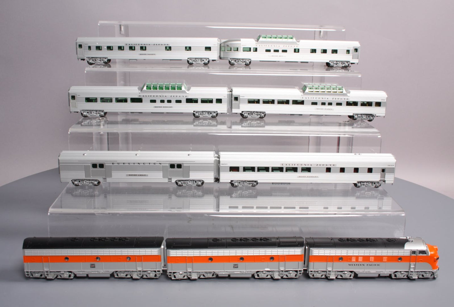 Marklin 26600 HO Scale California Zephyr F7 ABB Diesel Train Set LN/Box