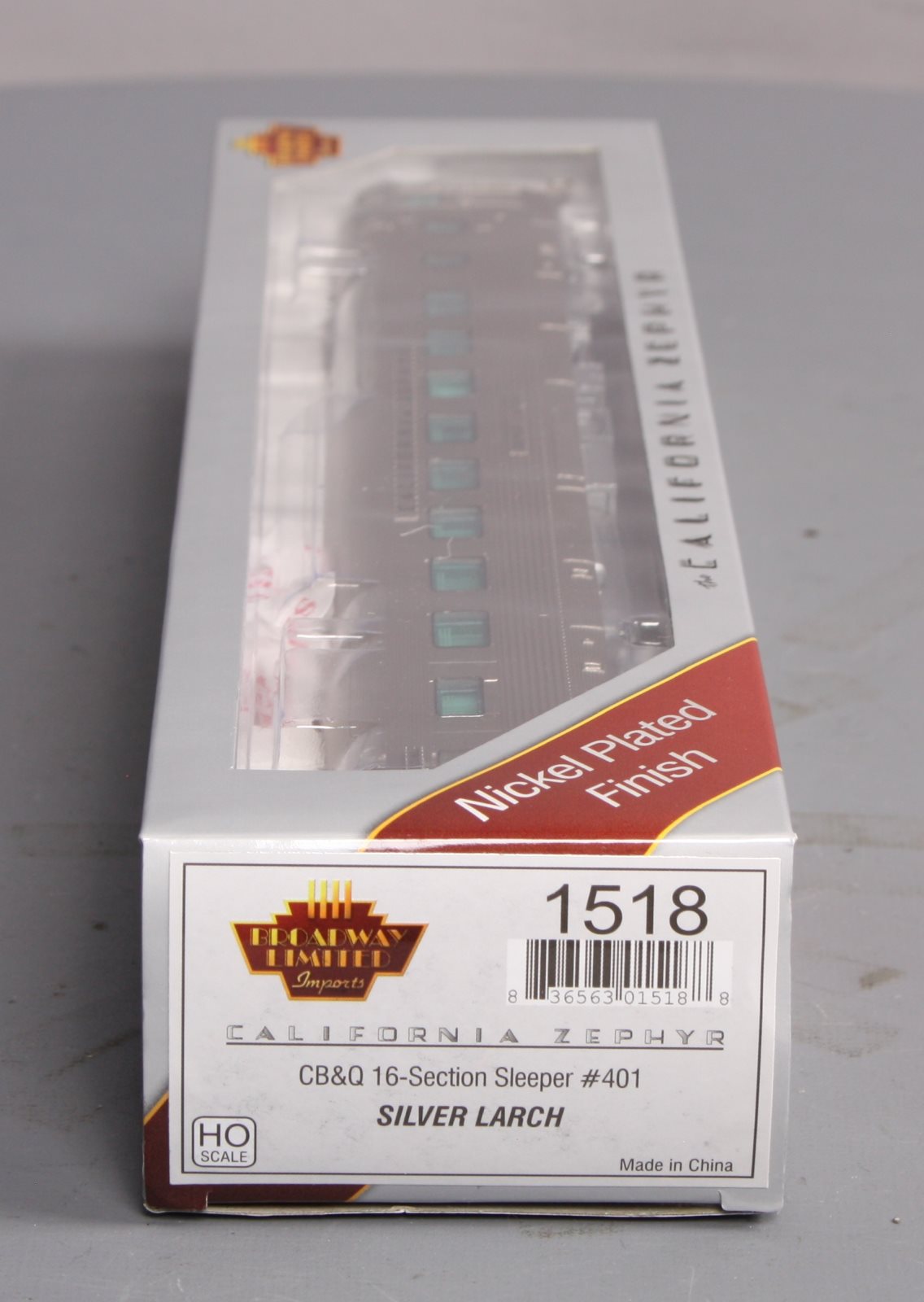 Broadway Limited 1518 HO Chicago, Burlington & Quincy Zephyr Sleeper #401