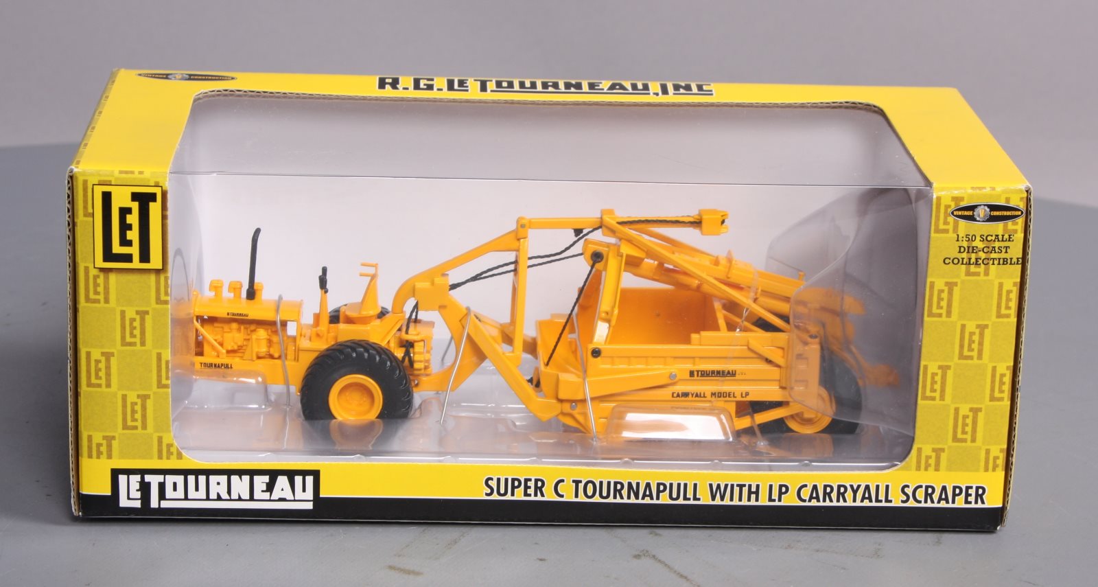 SpecCast Con015 1:50 Super C Tournapull with LP Carryall Scraper NIB
