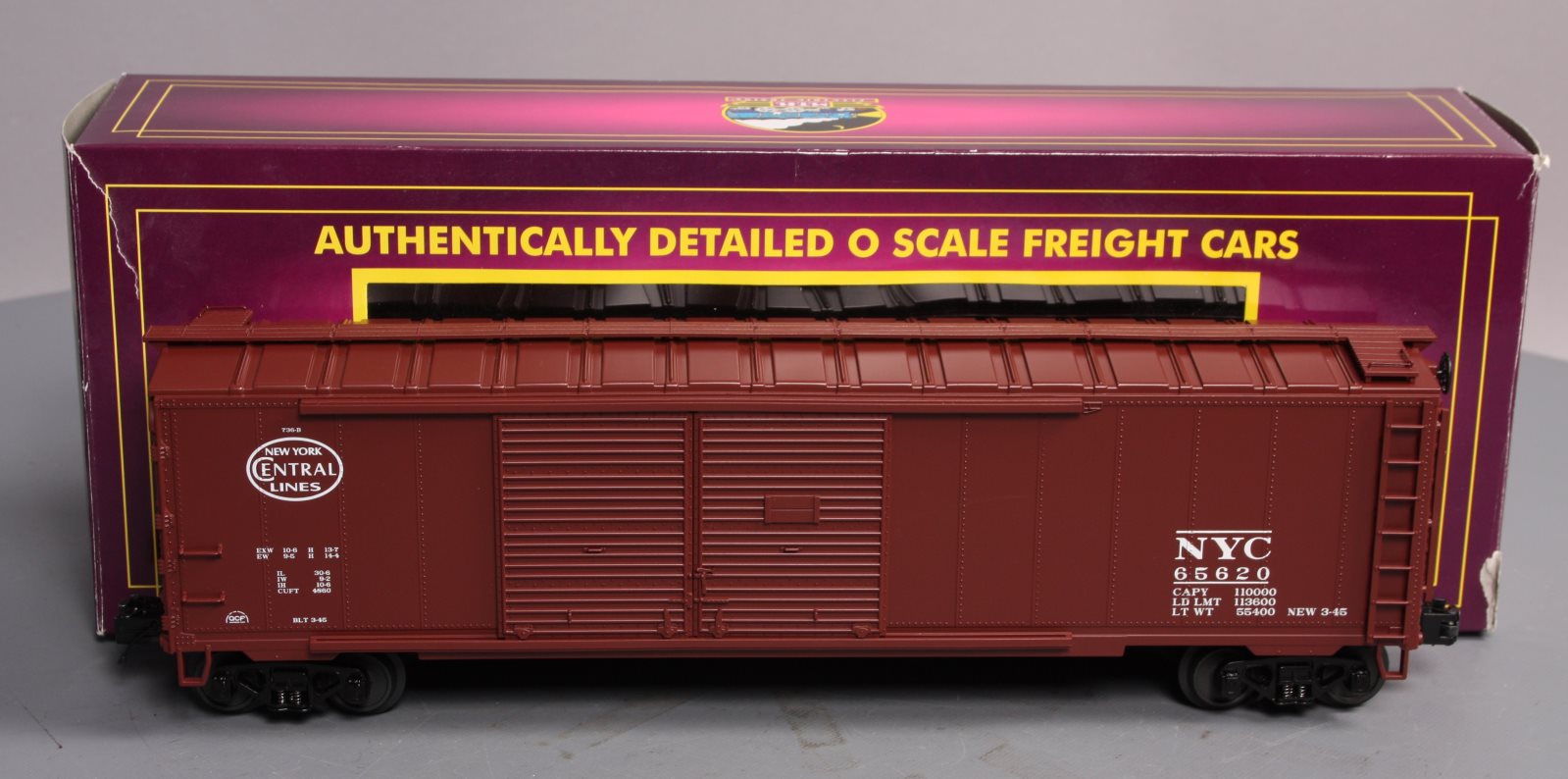 MTH 20-93245 O New York Central Double Door 50' Box Car #65620 LN/Box