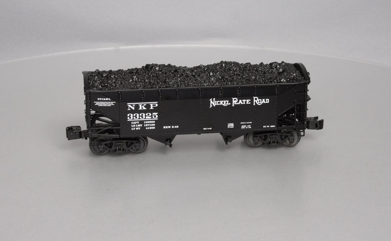 Lionel 6-17033 Nickel Plate Road 50 Ton Offset Coal Hopper #33325 LN/Box