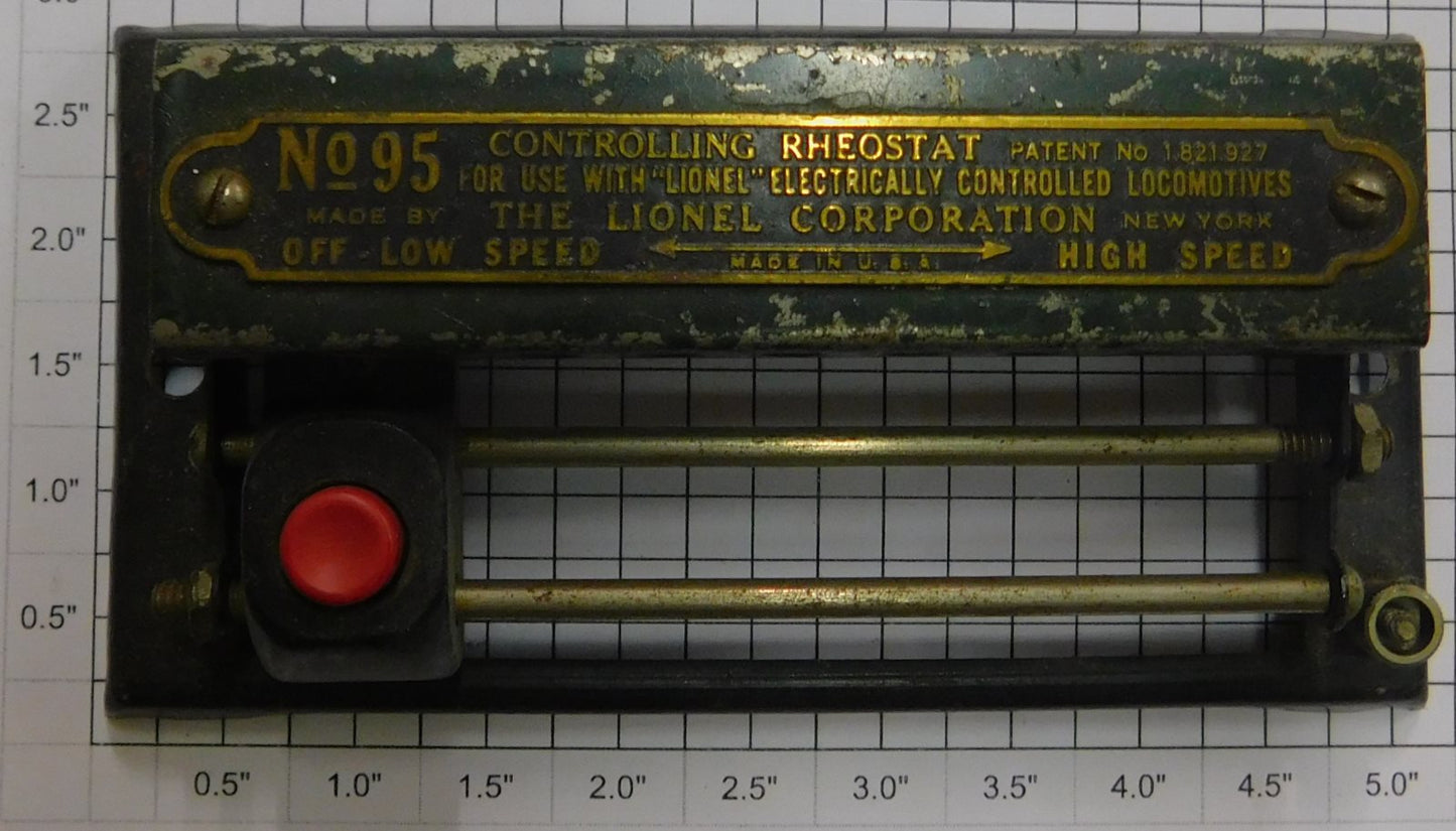 Lionel 95 Controlling Rheostat in Box