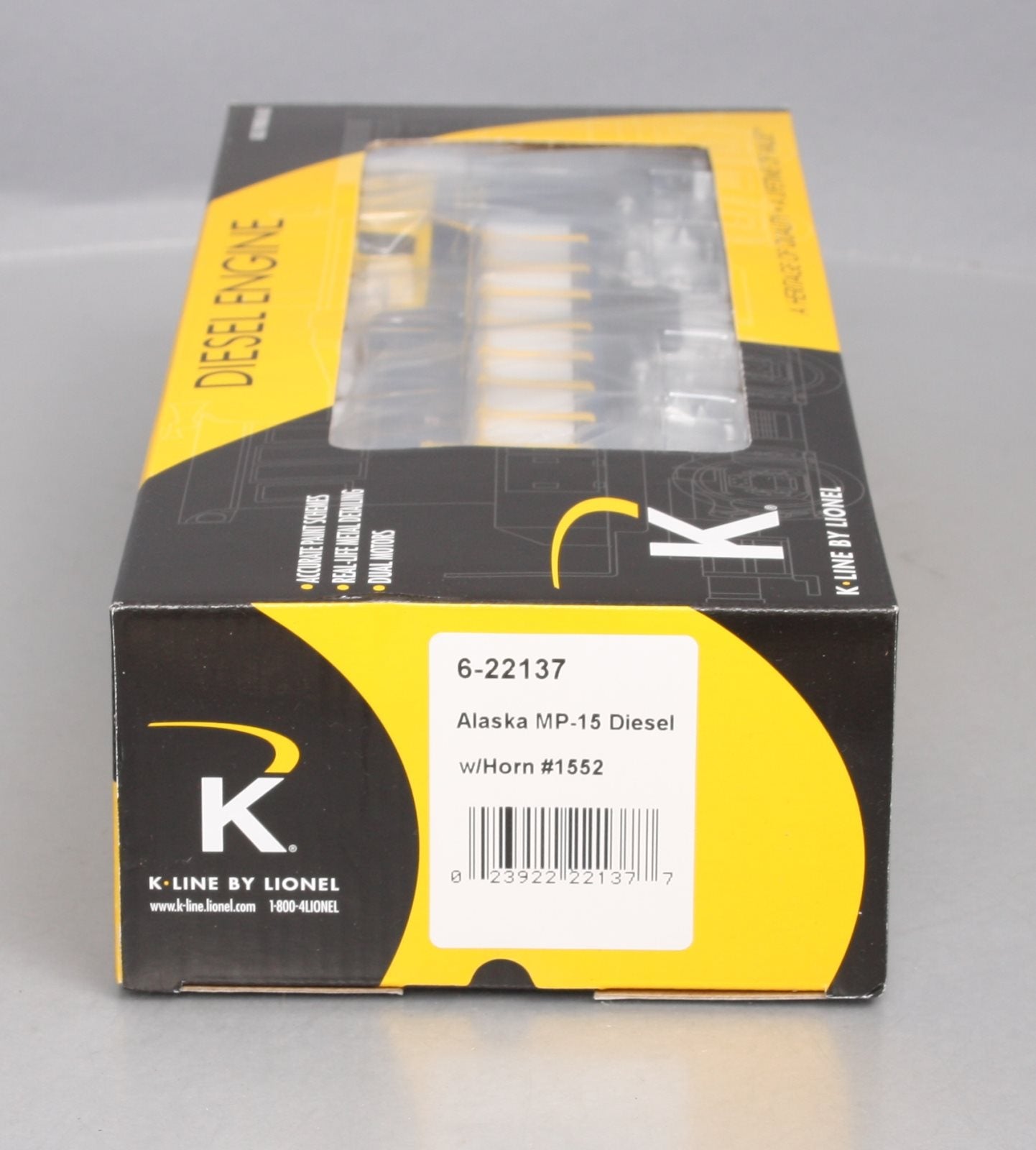 K-Line 6-22137 O Alaska MP-15 Diesel Locomotive #1552 LN/Box