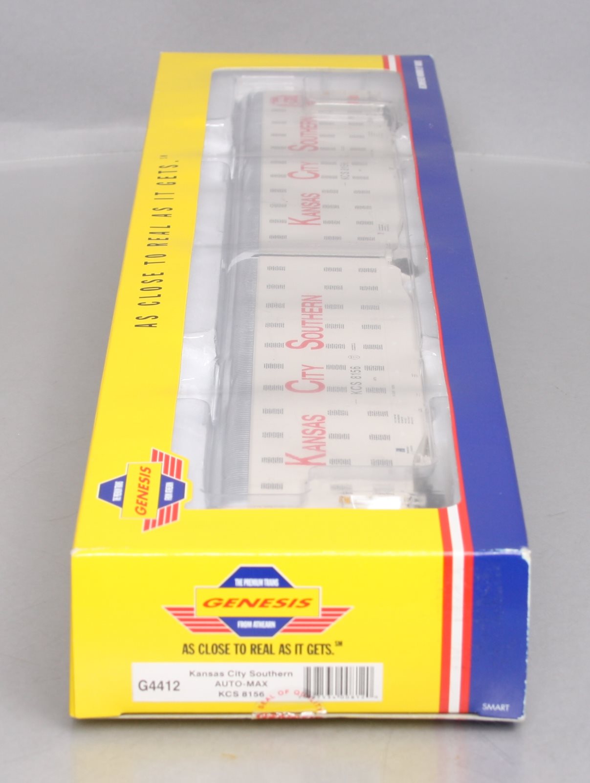 Athearn G4412 HO Scale Kansas City Southern Articulated Auto Carrier KCS #8156 MT/Box