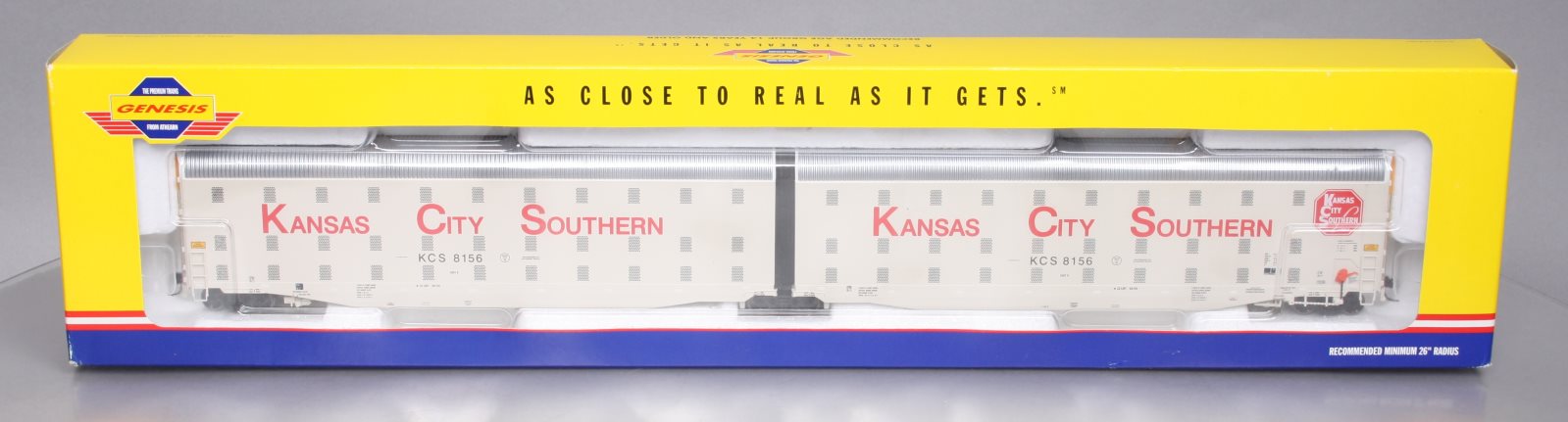Athearn G4412 HO Scale Kansas City Southern Articulated Auto Carrier KCS #8156 MT/Box