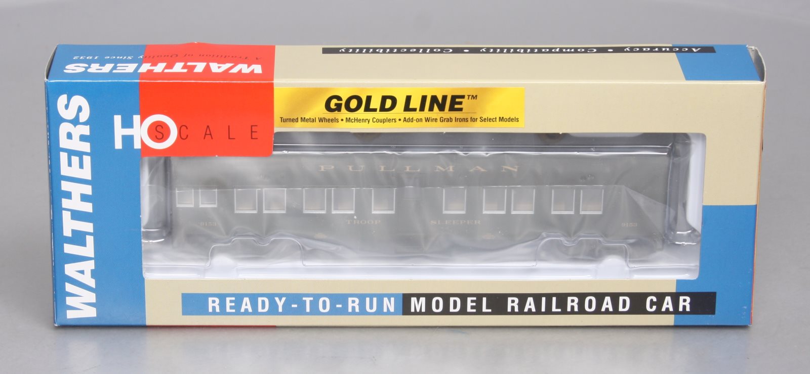 Walthers 932-4151 HO Scale Pullman PS Troop Sleeper Car LN/Box