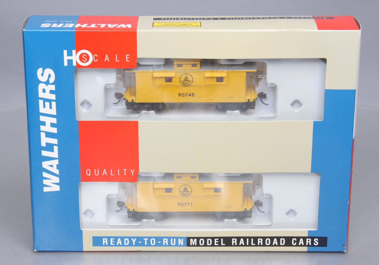 Walthers 932-27524 HO Baltimore & Ohio (C&O Style) 25' Wood Cabooses (2 Pack) NIB