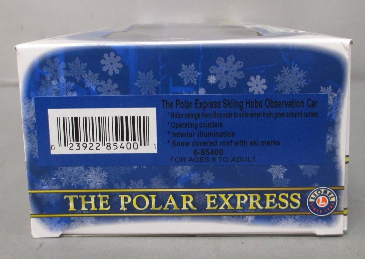 Lionel 6-85400 O Gauge The Polar Express Skiing Hobo Observation Car LN/Box