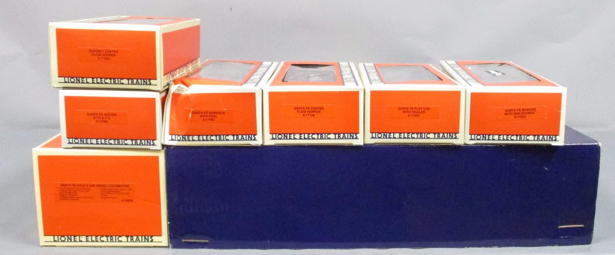 Lionel 6-11713 O Gauge Santa Fe Dash 8 Diesel Freight Train Set NIB