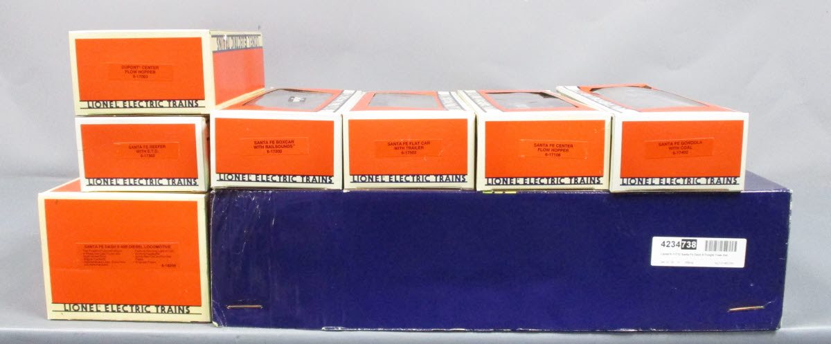 Lionel 6-11713 O Gauge Santa Fe Dash 8 Diesel Freight Train Set NIB