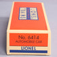 Lionel 6-19427 O Gauge PWC Evans Auto Loader #6414 with 4 Cars NIB