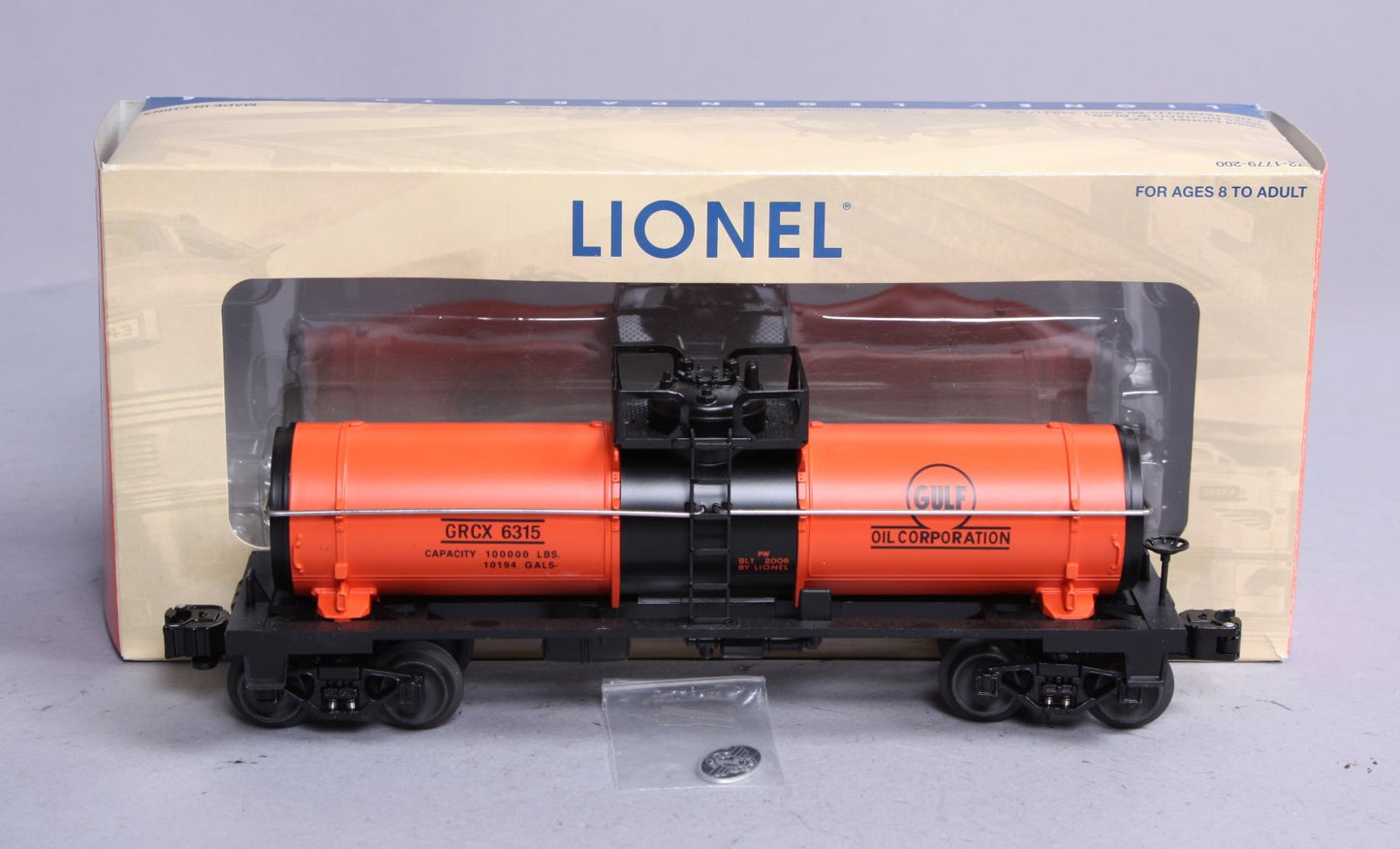 Lionel 6-29614 Gulf Oil Single Dome Tank Car #6315 LN/Box