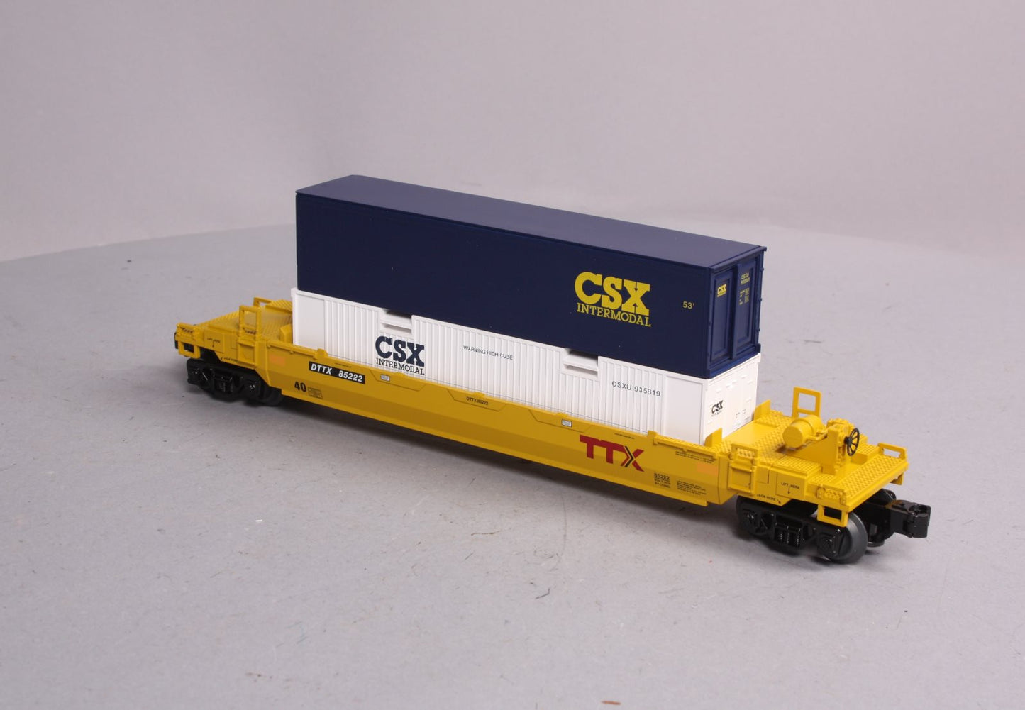 Lionel 6-85222 CSX Maxi-Stack Flat Car #85222 with Containers