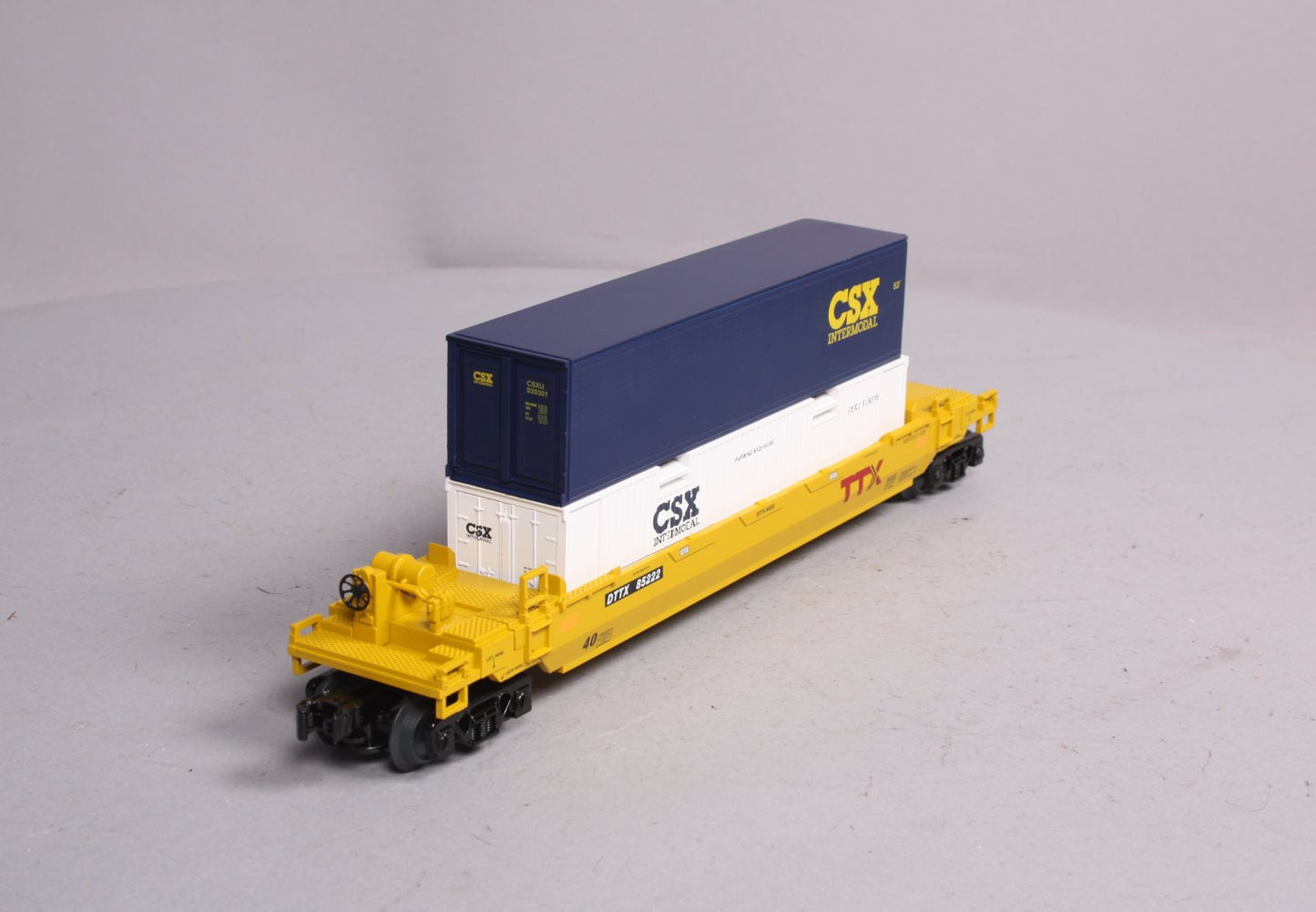 Lionel 6-85222 CSX Maxi-Stack Flat Car #85222 with Containers
