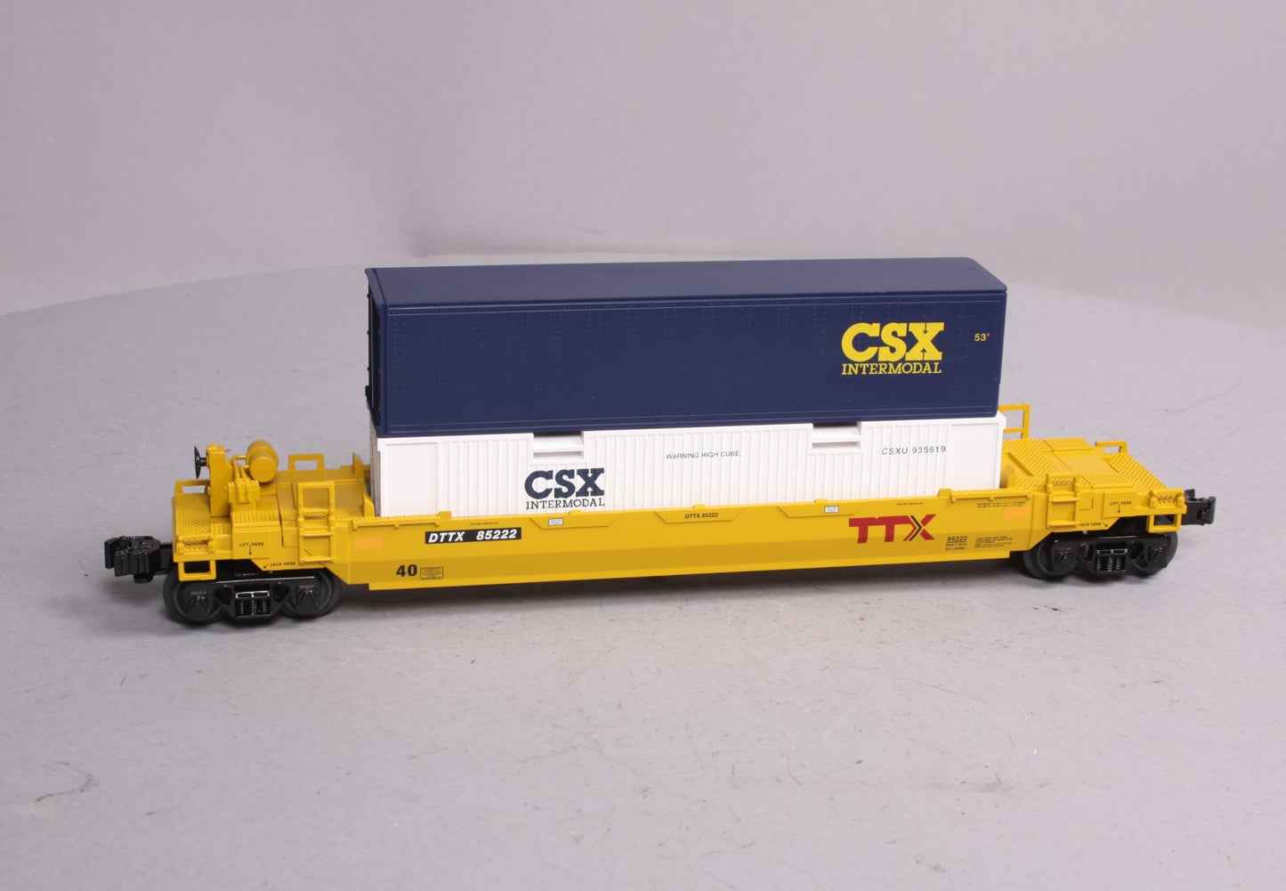 Lionel 6-85222 CSX Maxi-Stack Flat Car #85222 with Containers