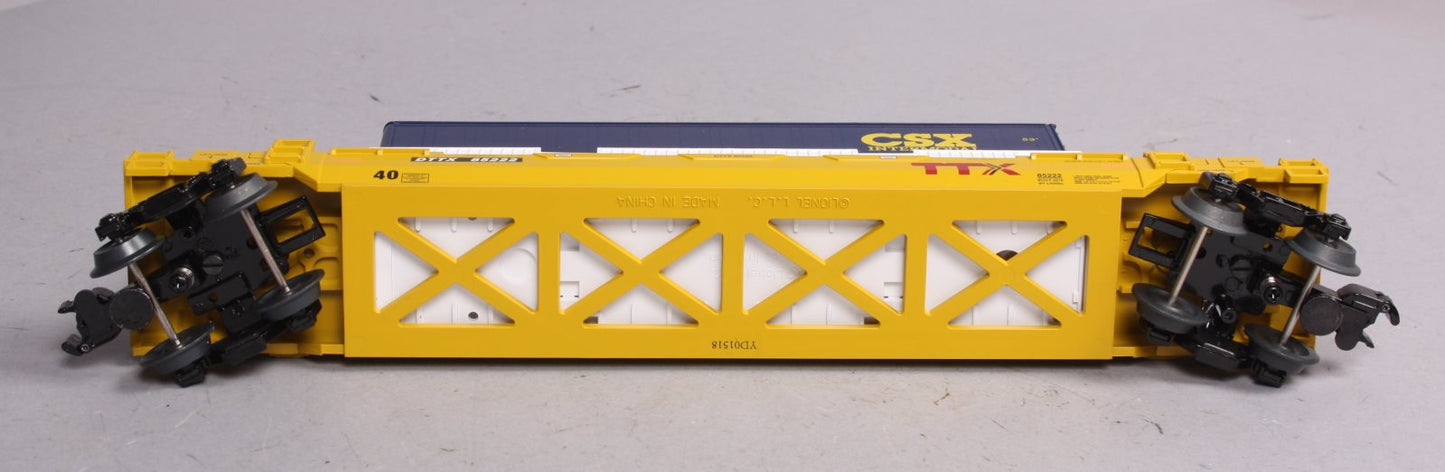 Lionel 6-85222 CSX Maxi-Stack Flat Car #85222 with Containers