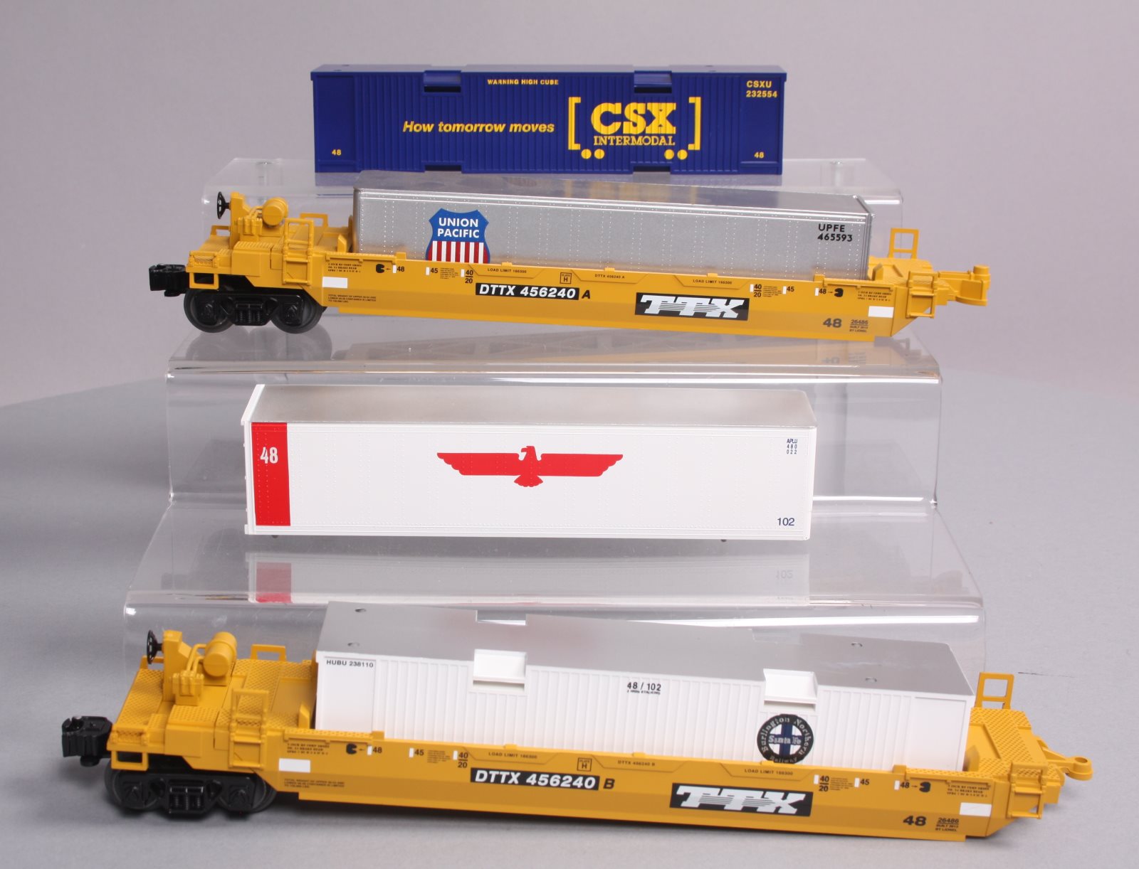 Lionel 6-26486 O Gauge TTX Maxi Stack (Set of 2) #456240 EX