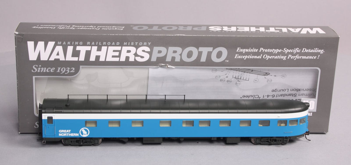 Walthers 920-9079 HO GN Coulee Series 85' 6-4-1 Lighted Observation Lounge Car