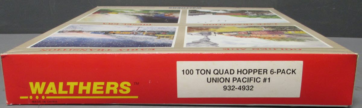 Walthers 932-4932 HO Scale Union Pacific 100 Ton Quad Hopper 6-Pack # 3 Kit