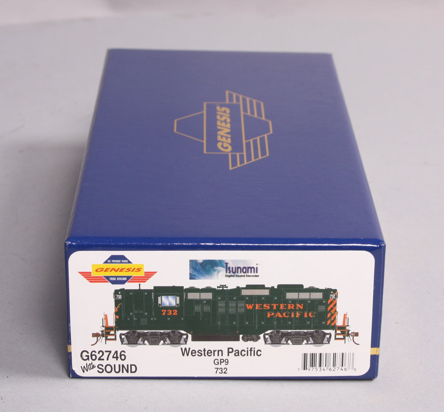 Athearn G62746 HO Western Pacific GP9 Phase II Locomotive W/DCC & Sound # 732