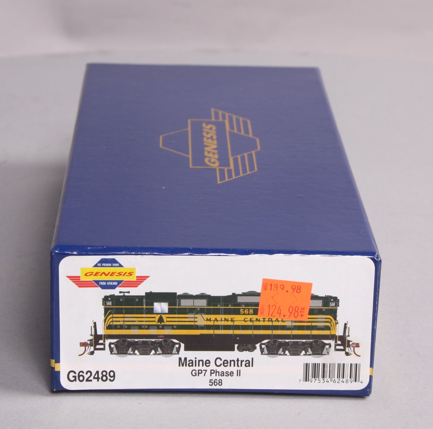 Athearn G62489 Genesis HO Maine Central GP7 Diesel Locomotive #568 LN/Box