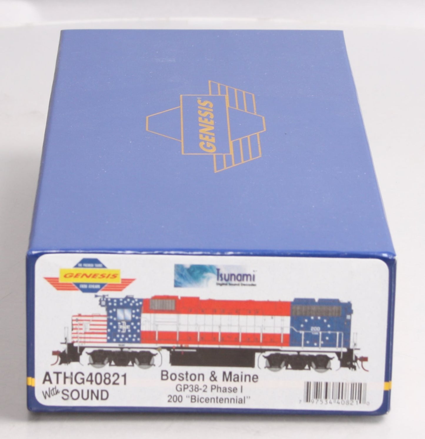 Athearn G40821 HO GP38-2 w/DCC & Sound, B&M/Bicentennial #200