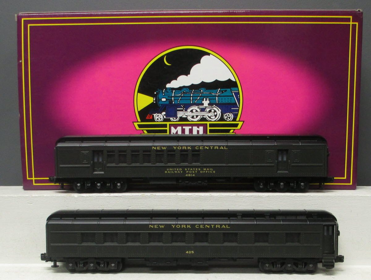 MTH 20-4119 O Gauge New York Central 70' Madison RPO/Diner Passenger Car Set LN/Box