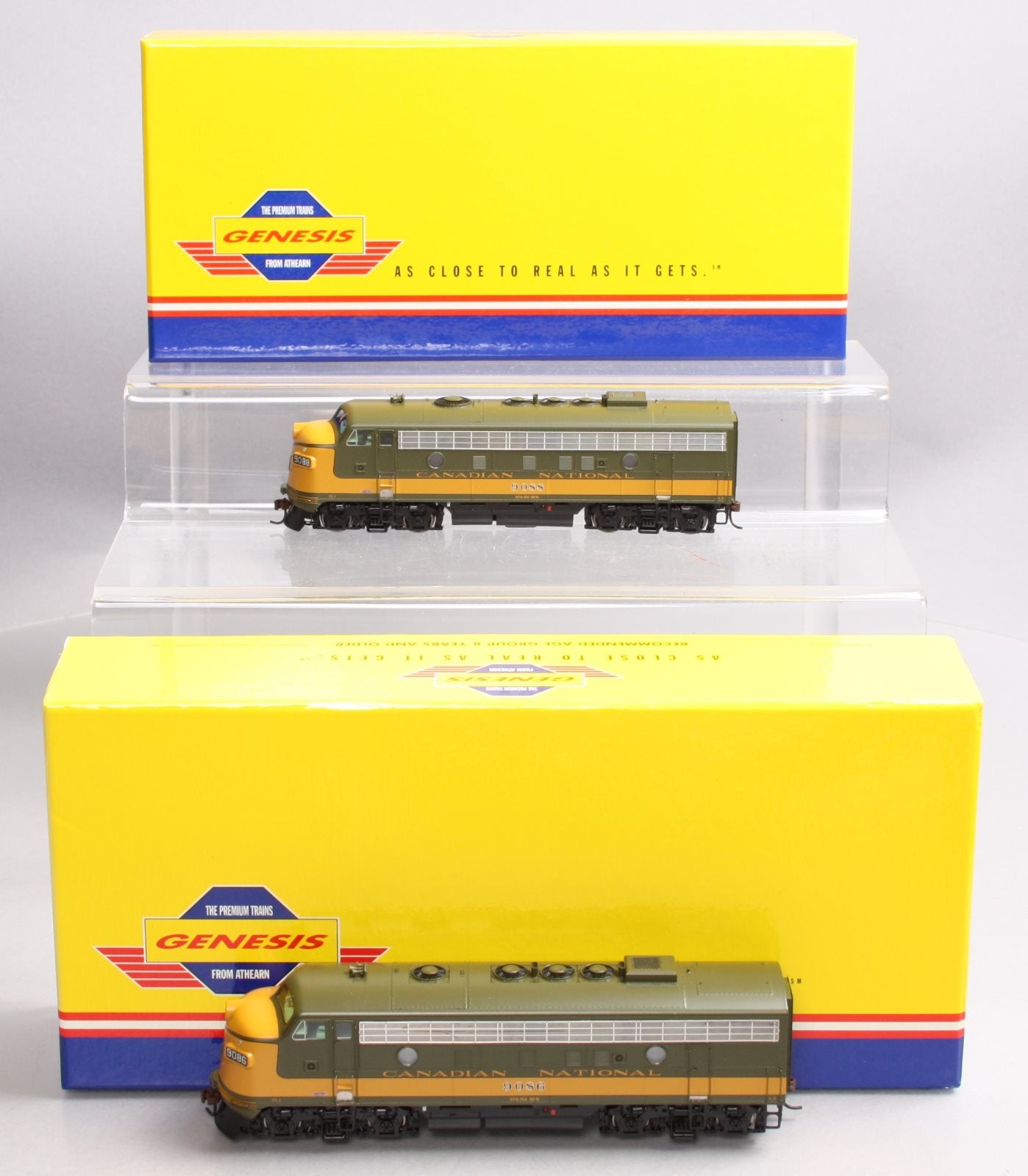 Athearn G1626 HO Scale Canadian National EMD F7AA Diesel Locomotive Set LN/Box