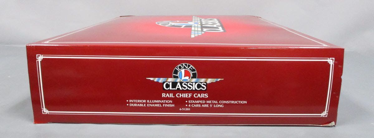 Lionel 6-51201 O Gauge Lionel Lines Rail Chief Passenger 4-Car Set LN/Box